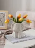 Vasen Gesicht Mädchen Keramik Vase Kreative Moderne Einfache Wohnzimmer Skulptur Kunst Blume Design Esstisch Glamour Dekoration Hause