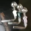 Fabricación de pipas de vidrio para fumar Bongs soplados a mano Wok de calabaza curvada