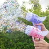 Sand Play Water Fun Wings Gatling Electric Bubble Gun Toy with Automatic Soap Blower Summer Blower Outdoor Party Toy Children Gift Wedding Supplies R230620