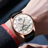 Wristwatches MOHDNE Men Tourbillon Business Watch Luxury Fashion Automatic Mechanical Wristwatch Man Waterproof Sport Moon Phase Clocks