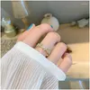 Pierścionki ślubne moda sier kolor kryształowy motyl owad otwarty regulowany palec z cyrkonem dla kobiet dziewczęta biżuteria dostawa dhwuf