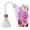 Sèche Ongles 21W Lotus Mini Sèche Ongles UV Lampe LED Pliable 360 Rotation Bras Rapide Rechargeable Gel Nail Light pour DIY Home Salon Manucuris 230619