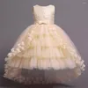 Fille robes 2023 été bébé robe de soirée enfants vêtements enfants élégant anniversaire princesse mariage bal danse Costume Vestidos1-12 ans