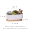 Planters POTS 1 Set Minimalist White Ceramic Succulent Plant Pot Porcelain Planter Decorative Desktop Flowerpot Home Decor (1 Pot + 1 Magas) R230620