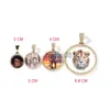 Pendentif Colliers UWIN DIY Médaillon Photo Pendentif Collier Grand Rond Personnalisé Photo Charmes Collier Glacé CZ Bijoux De Mode pour Mémoire Cadeau J230620