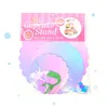 100セットHuancai Mermaid Dinosaur掘削ケーキスタンド3 Tier Mermaid Tail Cardboard Cupcake Stank Holder for Kids Birthday Sea Suppiler