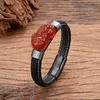 Braccialetti con ciondoli Feng Shui Bracciale con perline occhio di tigre Uomo Donna Bracciale unisex Pietra naturale Carve Pixiu Ricchezza e buona fortuna Pelle