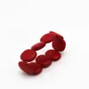 Link bransoletki klasyczne czerwone bransoletka dla kobiet przylot mody drewniany elastyczny duży okrągły koralik żeńska biżuteria być w sprzedaży 2023