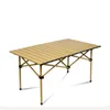 Outdoor Portable Folding Picnic Tables And Chairs Set Carbon Steel Egg Roll Desk Camping BQQ Field Essential Artifact