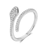 Elegant Snake Lab Diamond Promise Ring 925 Sterling Silver Engagement Wedding Band Rings for Women Bridal Jewelry Gift