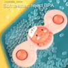 Montessori Baby Bath Toys For Boy Children Bathing Sucker Spinner Sug Cup Toy For Kids Funny Child Rattles Teether L230518