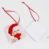 sublimation mdf christmas ornaments decorations round square snow shape decorations transfer printing blank xmas consumable