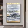 New Nordic Home Aesthetics Decoration Picture Abstract Hand Drawn Oil Painting Wall Poster Living Room Bedroom Porch Large Mural L230620