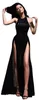 New Black Sexy Summmer Long Evening Dresses Thigh-High Slits Party Gowns Cheap Floor Length Prom Dresses Wear