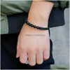 Bracciale in pelle di roccia lavica Chakra con perline Cowe Braided Mens Healing Ncing Bracciali autentici con chiusura magnetica Drop Delivery Jewelry Dhfly