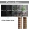 Curtain Intersect Wave Print Panel Textured Thermal Insulated Blind Windows Drape Bedroom Vintage Blackout Curtains Living Room