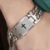 Braccialetto Charm Corrosione Croce Bibbia Catena Bracciali Per Donna Ragazza Stile Europeo Doppi Strati Regalo Gioielli Da Sposa In Acciaio Inossidabile