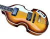 희귀 4 줄 Hofner McCartney BB2 바이올린 기타 꿀 햇볕에 전기베이스 기타 진주 Pickgaurd 2 511b 스테이플 픽업 크롬 하드웨어