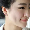 Boog oorbel Koreaanse sieraden diamanten oorbellen kroon oorknopjes Kleurrijke oorbellen