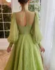 Party Dresses High Neck Green Lace Long Hermes A Line Formal Gown Custom Made Keyhole Back Evening Prom