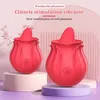 Massager Silicon Women's Rose Shape Blowjob Imitation Soft Suction Cup Dildo Vibrator Female Masturbation Men Chatte Bodies