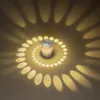 RGB alluminio LED applique da parete per interni effetto spirale luce corridoio lampada da parete decorazione camera da letto luci per feste KTV Bar casa