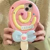 Designer's new fashion Stereoscopic lollipop holder Silicone influencer Stereoscopic iPhone 14 13 12 Pro 11 14 Soft shell anti-drop shell