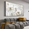 Fiore astratto floreale dipinto ad olio su tela murale decorativo fatto a mano acrilico appeso per soggiorno camera da letto wall art L230620