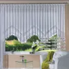 Curtain European Style Lace Arch Transparent Curtains White Polyester Knitted Semishading Large Size Kitchen Bedroom Home Decoration 230619