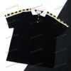 xinxinbuy Men designer Tee t shirt 23ss Reflective Shoulder Ribbon Double Letter Jacquard manga curta algodão feminino preto damasco M-2XL