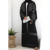 Ethnic Clothing Dubai Open Abaya Kimono Muslim Dress Kaftan Long Maxi Jilbab Islamic Gown Women Caftan Marocain Turkish Robes Musulman