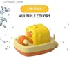 Baby Bath Toy Dusch Clockwork Swimming Children Spela Water Yacht Little Yellow Duck Bathing Bathtub Toys For Kid L230518