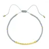 Charm Bracelets Thin Bar Gold Plated Miyuki Bracelet For Women Adjustable Jewelry Friendship Boho Colorful Gift Wholesale
