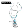 Pendentif Colliers Bijoux Européens Et Américains Bohème Style Ethnique Amour Pêche Coeur Pin Pierre Viking Motif Collier Necklac