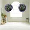 Fleurs décoratives 30 CM Artificielle Violet Simulation Plante Lavande Suspendu Topiaire Boule Mur En Plastique Fleur Décoration