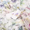 Foulards BYSIFA Blanc 100% Soie Écharpe Cape Mode Floral Design Longues Écharpes Femmes D'été Utralong Plage Châle D'hiver Scarves180 * 110cm 230619