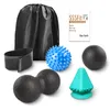 Bolas de fitness 7 em 1 Conjunto de bolas de massagem Alívio do ponto de gatilho Massagem de tecidos profundos Bola de fáscia Treinamento de reabilitação de ioga Relaxe 230620