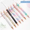 Retractable Ballpoint Pens School Stationery Supplies Sparkly Metal Rose Gold Glitter