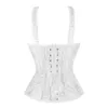 Womens Shapers Steampunk Corset med Cup Lingerie dragkedja sidremmar överbust midjetränare Bustier plus storlek 230620