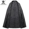 Mäns trenchrockar Autumn och Winter Boutique Woolen Black Grey Classic Solid Color Thick Warm Long Wool Coat Male Jacket 230620