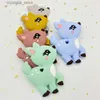 1pcs Gıda Sınıfı Silikon Bebek Teether Bebek Diş Çıkış Hayvan Ayı Tavşan Kedi Dinozor Boncuklar Diy Hippo Aslan Hediye Çiğneme