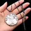 Pendentif Colliers Mode Arbre De Vie Shell Collier Naturel Abalone Fit Jewerly Cadeau De Fête 42x50mm Longueur 40cm