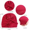 Donne musulmane Turbante Bohemian Twist Style Briaded Headwrap Soild Color Bandana elastica da donna Hijab Soft Foulard Chemio Cap