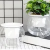 Planters POTS Lazy Flower Pot Automatisk vattenbsorberande blomkruka Transparent plast Självvattnör Planter Plantor Nursery Pods Flower Pot Fu R230620