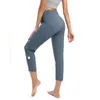 2023 Nowy projektant przycięty boczna kieszeń luźne spodnie jogi damskie sznurka fitness sportowy