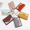 Card Holders Fashion Thin Leather Wallet Business Holder Short Purse ID Candy Color Bank Multi Slot Case