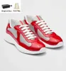 B30 Sportlich-stilvolle Männer Americas Cup Männer Schuhe Tech Red Technische Stoff Herren Sneakers Walking Low Top Berühmte Marke Komfort Trainer Wanderschuh b30 Mit Box EU38-46