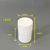 20/30/50/60/80/100/150ml White Plastic Pill Bottle, Bamboo Shape PE Containers For Pharmaceutical/Medicine/Capsule F1287 Nftpg