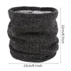 Scarves Soft Windproof Fleece Lined Scarf Double-Layer Circle Loop Winter Neck Gaiter Knitted Collar Shawl Wrap Warmer