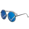 2023 vacances luxe designer marque lunettes de soleil femmes fugue mode lunettes de soleil métal pleine jante ronde haute qualité lunettes pour hommes lunettes UV400 lentille unisexe